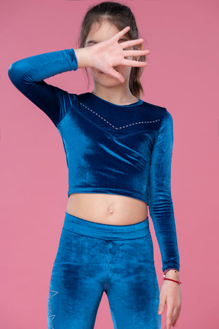 Complete the look with Roxy velvet leggings - Lapis