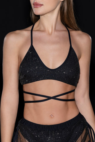 Complete the look with Dazzle glitter bottom - Black