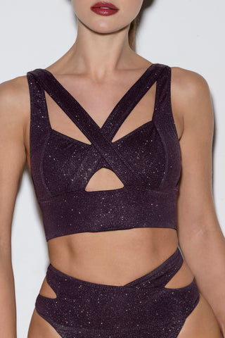 Complete the look with XX glitter bottom - Prune