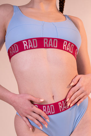 Complete the look with Atlantida ribbed bottom - Baby blue