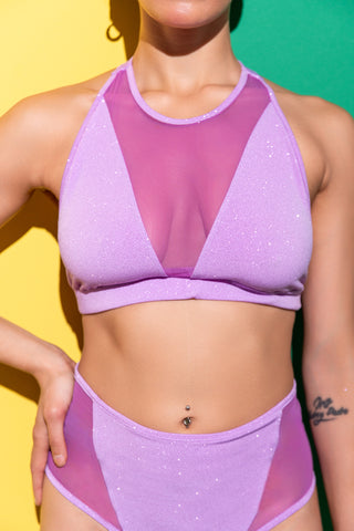 Complete the look with Triangle glitter bottom - Lilac