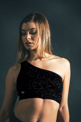 Complete the look with Melita glitter bottom - Black